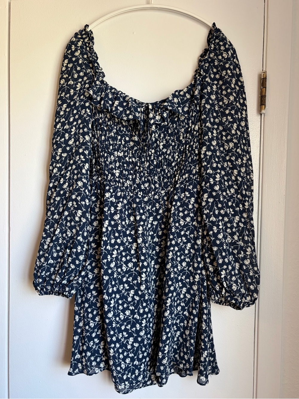 Reformation Blue Floral Dress